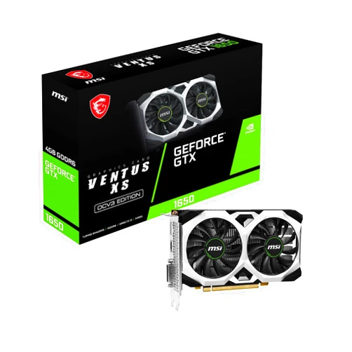 MSI Gaming GeForce GTX 1650 128-Bit HDMI/DP/DVI 4GB GDRR6 HDCP Support DirectX 12 VR Ready OC Graphics Card (GTX 1650 D6 Ventus XS OCV3)