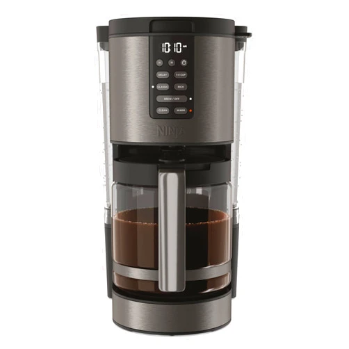 Ninja | Coffee Maker | 14-Cup Glass Carafe | Programmable | Includes Adjustable Warming Plate, Freshness Timer & Removable Water Reservoir | Black Stainless Steel | DCM201BK