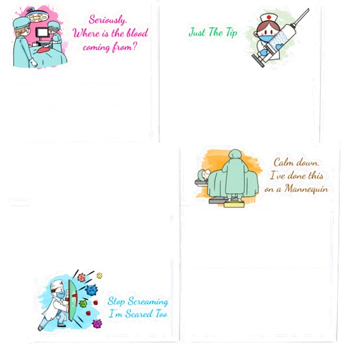 Fancy Land Funny Notepads Nursing Appreciation Notepad Sarcastic Nurse Memo Pads with Medical Humor for Doctor Coworkers Gifts Office School Supplies 4 Pack