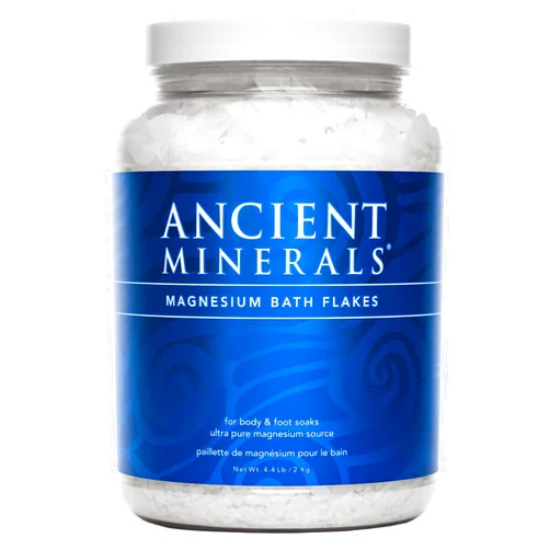 Ancient Minerals Magnesium Bath Flakes - Bathing Alternative to Epsom Salt - Soak in Natural Salts - High-Absorption Efficiency for Relaxation, Wellness & Muscle Relief (4 .4 lb)