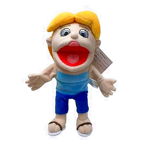 UNIOND 2023 New Jefffrry Puppet Plush Toy, Jefffrry Sister/Mom/Dad Soft Plush Toy, Hand Puppet for Play House, Mischievous Funny Puppet's Toy with Working Mouth, Kid's (Mother)