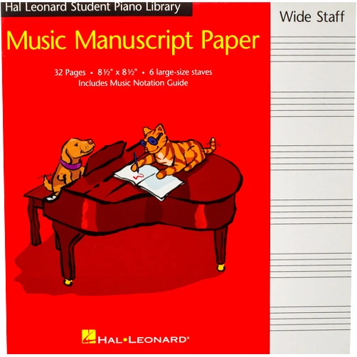 By Hal Leonard Corp. (Editor) Hal Leonard student piano library music manuscript paper. Wide staff