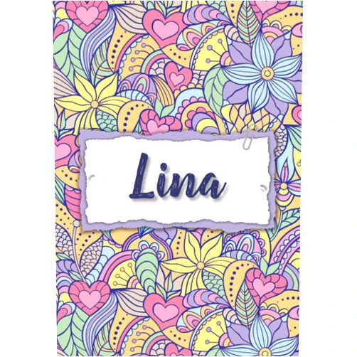 Alba & Hilda USA Publishing Lina: Notebook A5 | Personalized name Lina | Birthday gift for women, girl, mom, sister, daughter ... | Design : floral | 120 lined pages journal, small size A5 (5.83 x 8.27 inches)