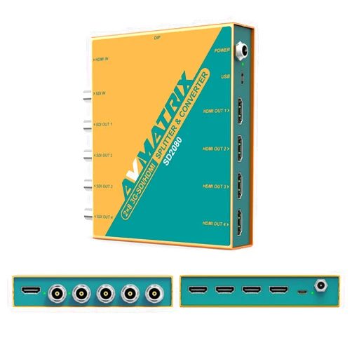 AVMATRIX SD2080 28 Splitter & Converter - SDI & HDMI, Up/Down Scaling & Frame Rate 1080P