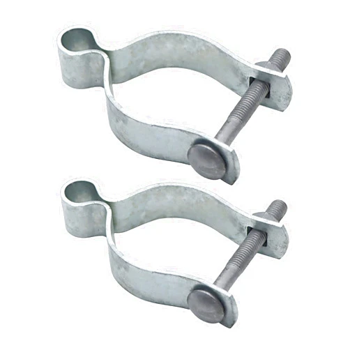 Aiwaiufu 2 Pcs Chain Link Fence Gate Post Hinge for Outside Diameter Post/Pipe, Pressed Steel Post Hinge (2-3/8