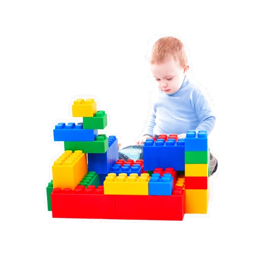 UNiPLAY Giant Plump Toddler Soft Building Blocks - 24-Piece Stacking Set for Early Cognitive Development and Creative Play - Ages 3 Months+