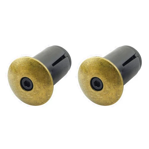 WHYHKJ Bar End Plugs 1 Pair Bronze Bicycle Handlebar Plugs Aluminium Alloy Handle Plug Road Bike Bar End Plugs Handle Grip Bar End Stoppers Bike Accessories
