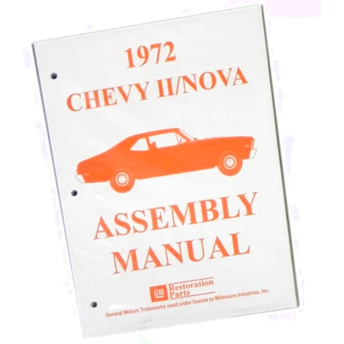 Inline Tube Replacement For Factory Assembly Manual 1972 Nova/Chevy II