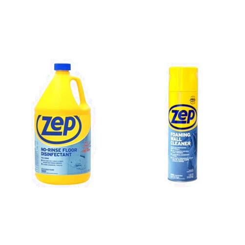 Zep No Rinse Floor Disinfectant, Foaming Wall Cleaner, Virucide, Deodorizer, Cleaner Bundle
