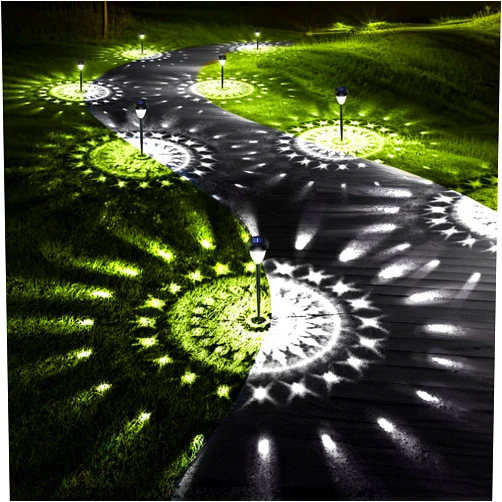 Ornesign Ultra Bright Solar Outdoor Lights Decorative 10 Pack, 100% Faster Charge Solar Pathway Garden Lights Up to 12H Auto On/Off, Solar Lights Outdoor Waterproof for Walkway Yard Lawn