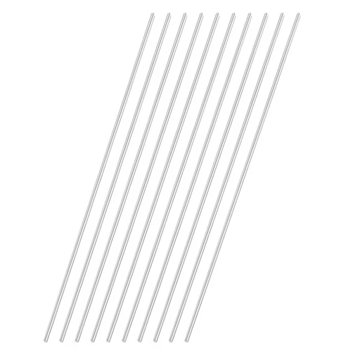 VictorsHome Aluminum Rods 2.5mm x 300mm Round Solid Shaft Lathe Bar Stock for DIY Crafts RC Aircraft Model Car 10pcs