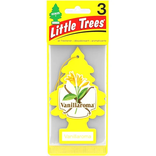 LITTLE TREES Car Air Freshener | Hanging Paper Tree for Home or Car | Vanillaroma | 3 Pack