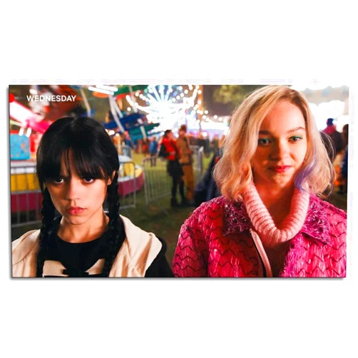 MIBASU Wednesday Poster Jenna Ortega Canvas Prints Emma Myers Wall Art For Home Office Bedroom Decorations Unframed 20