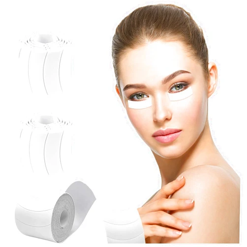 QIzzxiopc 3 Rolls 110 PCS Lash Extensions Eye Pads Pre Cut Foam Tape for Eyelash Lint Free Hypoallergenic Under Eye Supplies Beauty Tools for Pro Salon and Individual(white)