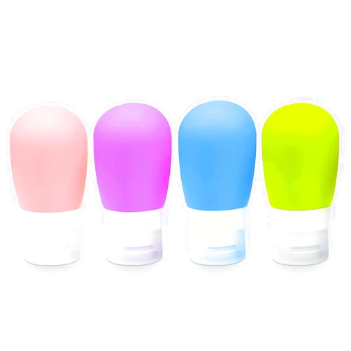 HYQO 4Pcs Small Condiment Squeeze Bottles - Shampoo Travel Container Squeeze Bottle Travel Lotion Container Small Bottles for Liquids - Face Wash Travel Container Leak Proof Oil Squirt Bottle Travel Size
