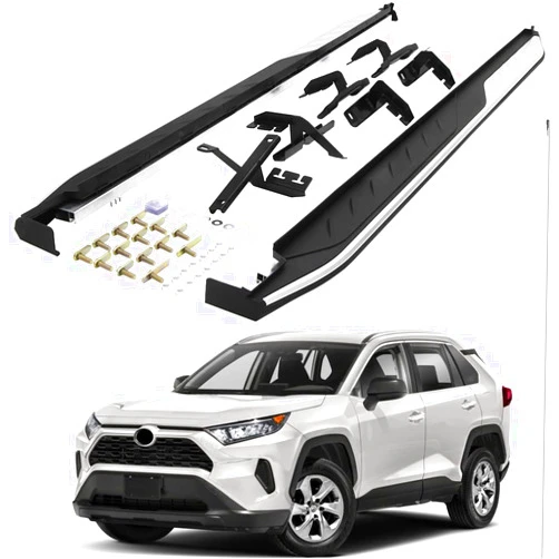 SAREMAS Foot Steps for Toyota RAV4 2019-2022 2023 2024 Running Boards Side Step nerf Bars Pedal Protector