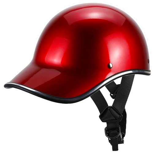 BOCBco Adults Vintage Motorcycle Helmet Open-Face Motorbike Helmets Retro Half Helmet for Scooter Moped Baseball Cap Men and Women Street Cruiser Jet Style DOT Certified