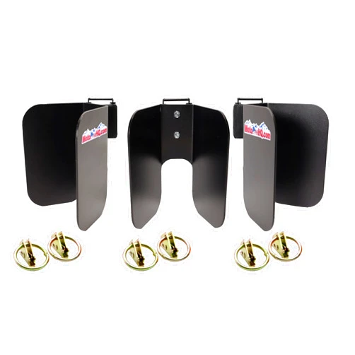 MotoPro HQ MotoProHQ E-Track Motorcycle Wheel Chock, Wall Mount - EZ Chock for Bikes and Dirt Bikes, 3 Pack (Black)