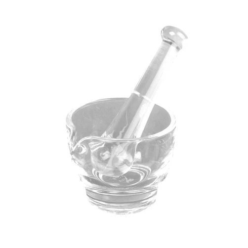 Apothecary Products Mortar and Pestle Bowl, Mixer and Grinder for Medicine, Glass (4 oz)