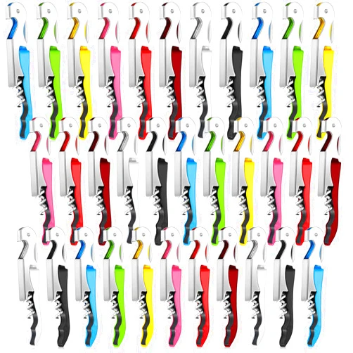 Honoson 40 Pieces Wine Key Opener Corkscrew Wine Opener Waiter Metal Bottle Opener Heavy Beer Corkscrew Serrated Foil Cutter Key for Home Restaurants Bars Waiter Bartenders(Fresh Colors)