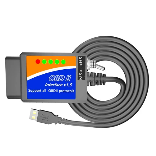 ULTRAOBD USB OBD2 ELM327 Scanner Reader USB to OBD2 Cable ELMconfig FoCCCus Diagnostic Scan Tool OBD2 to USB OBDii ELM 327 Interface Code Reader for Ford GM Chevy Lincoln etc for Laptop PC