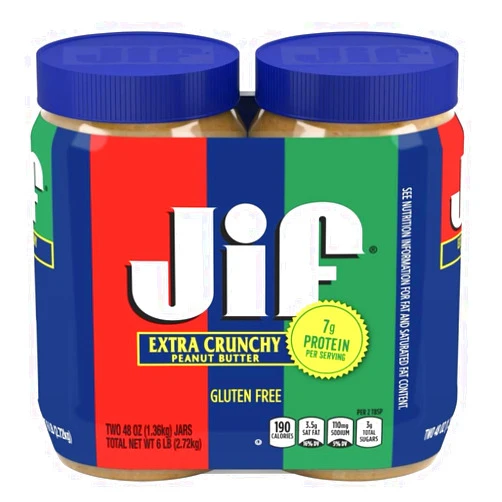 Generic Jifs Extra Crunchy Peanut Butter, 48 oz, Pack of 2