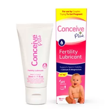 Conceive Plus Travel Size Fertility Lubricant for Women - Calcium + Mg - Use When Trying to Conceive - Vaginal Moisturizer - 1 Ounce Multi-Use Tube 1 Fl Oz (Pack of 1)