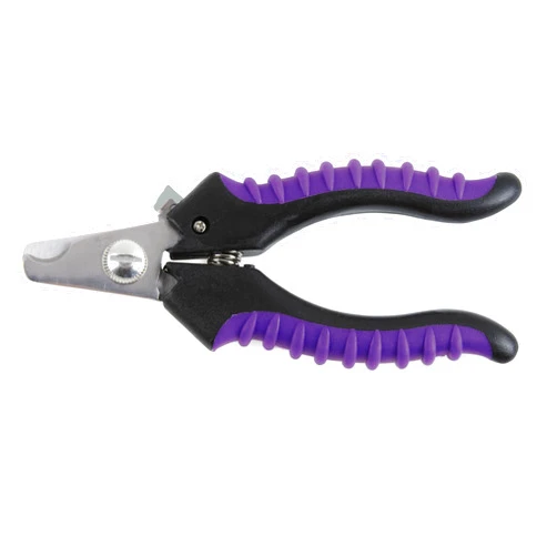 Master Grooming Tools Ergonomic Pro Nail Clippers — Stainless Steel Clippers for Trimming Pet Nails - Purple, Small, 5⅛