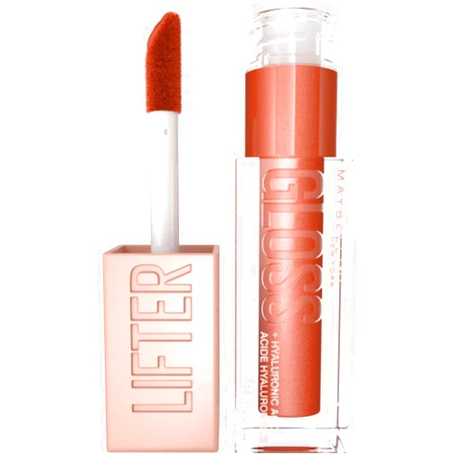 Maybelline Lifter Gloss, Hydrating Lip Gloss with Hyaluronic Acid, High Shine for Plumper Looking Lips, Copper, Terracotta Neutral, 0.18 Ounce