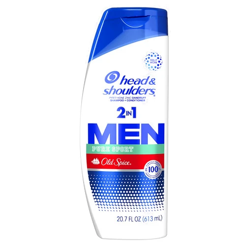Head & Shoulders Head and Shoulders Mens 2 in 1 Dandruff Shampoo and Conditioner, Old Spice Pure Sport, 20.7 oz