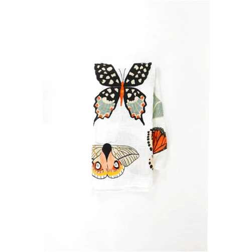 CLEMENTINE KIDS Muslin Infant Swaddles (Butterfly Collector)