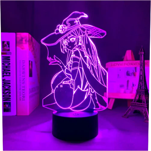 Vcvcvc Genshin Impact Led Light Mona for Kids Bedroom Decoration Nightlight Birthday Gift Room Decor Table 3D Lamp Genshin Impact