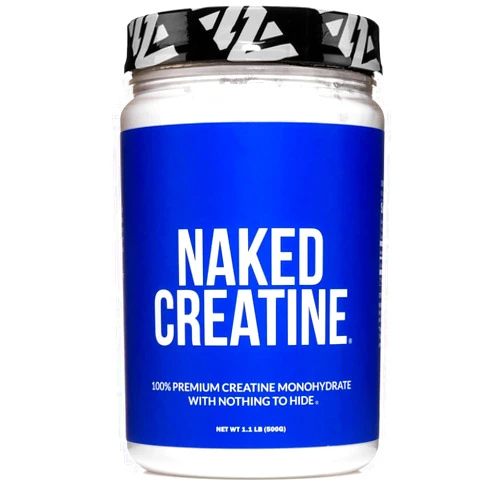 NAKED Pure Micronized Creatine Monohydrate - 100 Servings - 500 Grams, 1.1Lb Bulk, Vegan, Non-GMO, Gluten Free, Soy Free. Aid Strength Gains, No Artificial Ingredients Creatine