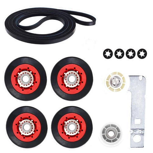 BlueStars 4392067 Dryer Repair Kit and W10837240 Dryer Idler Pulley - For Whirlpool Cabrio Duet Maytag Bravos XL Kenmore Elite Dryer - Includes WPW10314173 Drum Roller 661570V Belt 279640 Idler Pulley