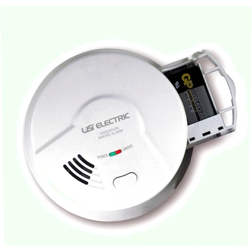 Universal Security Instruments Hardwired Ionization Smoke and Fire Alarm with Battery Backup, Model 5304