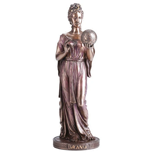 Veronese Design 9 Inch Urania Greek Goddess of Astronomy Cold Cast Resin Antique Bronze Finish Sculpture