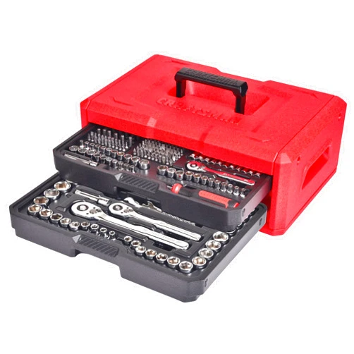 CRAFTSMAN Mechanics Tool Set, 256-Piece Hand Tool and Socket Set with 72-tooth Low Profile Ratchet and 2-Drawer Tool Box (CMMT45256)