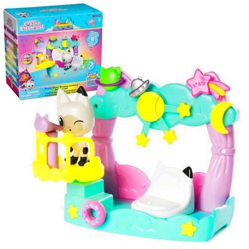 Gabby's Dollhouse, Pandy Paws Dreamy Balcony Playset, 8-Pieces with Toy Figures, Doll House Accessories & Sensory Play, Kids Toys for Girls & Boys 3+