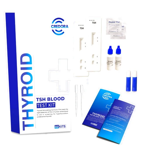 SAMKARIM Thyroid Test kit at Home (2 Test) with Live Support - TSH underactive Thyroid Testing kit - Quick, Easy and Reliable at Home Test for Monitoring Thyroid Health