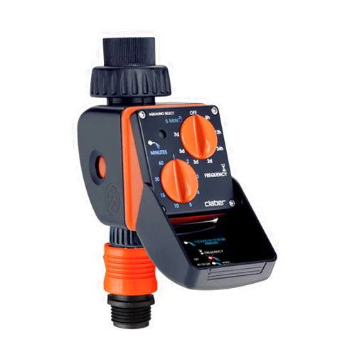 Claber 8423 Aquauno Select 2-Dial Water Timer,Orange