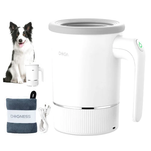 DOGNESS W02 Automatic Dog Paw Cleaner for Medium to Large Dogs (White)