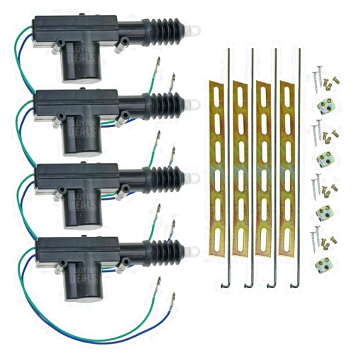 InstallGear Universal Car Power Door Lock Actuator Kit 12-Volt Motor (4 Pack)