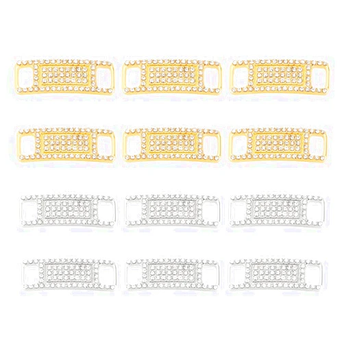 arricraft 12 Pcs Shoe Lace-Tag, Brass Trainer Laces Charms Shoelace Decoration Shoelace Buckles Decorative Jewelry for Sneakers Wedding Shoes Diy Crafts Accessories