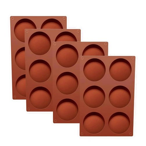 La Chat 4 PCS Candy Mold, Silicone Oreo Cookie Mold/Chocolate molds for Candy, Cookies, Oreos, mini Soap, Cupcake, Pudding, Jello, Muffin, BPA Free and Non-Stick Cylinder Baking molds