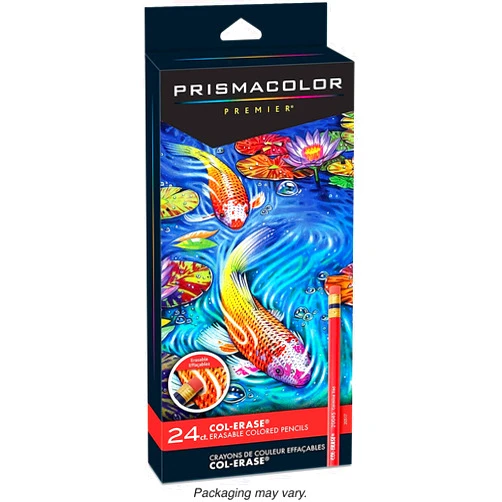 Prismacolor Col-Erase Erasable Colored Pencil, 1 Set of 24-Count, Assorted Colors