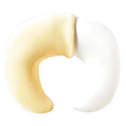 QUENESS Nursing Pillow, Plus Size Breastfeeding Pillow Original Support for Baby Boys Girls Breastfeeding Essentials, with Removable Soft Cotton Cover (Sand, Large (25.59 * 20.08 * 6.30 Inches))