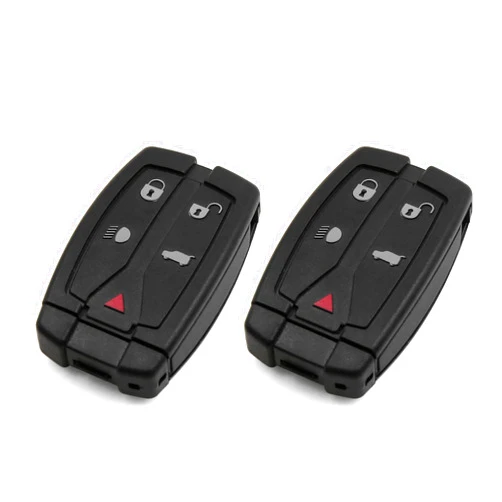 X AUTOHAUX 2pcs 5 Buttons Uncut Insert Key Fob Keyless Entry Remote Control Key Case Shell for Land for Rover Freelander Discovery 2 Replacement 3043A-TX9