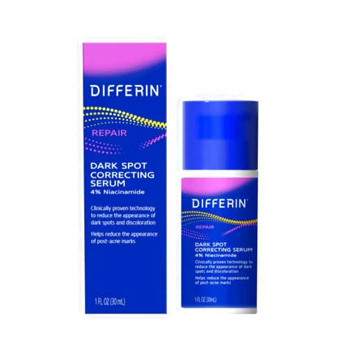 Differin Dark Spot Correcting Serum for Acne Prone Sensitive Skin, 1 oz (Packaging May Vary)
