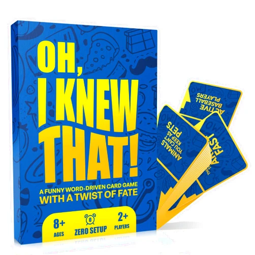 FISH OR CHIPS OH, I KNEW THAT! - Funny Word Games - Family Friendly Word association Fast Paced Card Games for Kids, Teens, Adults - Unique Categories Games for Party, Social Gatherings, Family Game Nights, Ages 8+