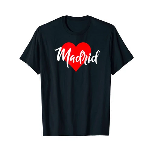 Cool Nombre Personalizado Amor Corazón Tees Amo a Madrid Primer Nombre Yo Corazón T-Shirt